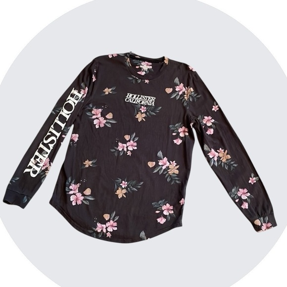 Hollister Other - Hollister Mens' Floral UV Reactive Print Logo Graphic Shirt